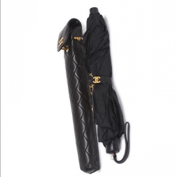 CHANEL 1995 UMBRELLA SET with quilted shoulder bag - Picture 7 of 8